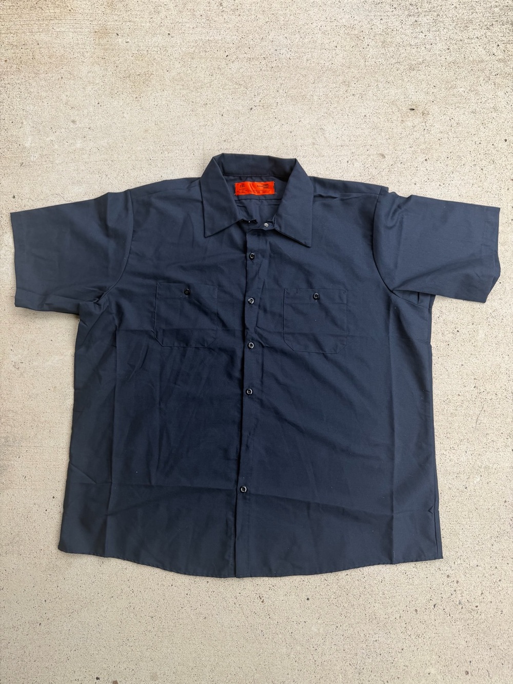 CornerStone 2XL Navy Work Shirt Industrial Utility Button Up EUC